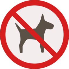 No Pets Outline Drawing Svg Vector, Free Vectors File